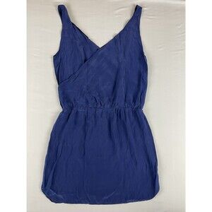 Amanda Uprichard Sleeveless 100% Silk Mini Dress Women's SM Electric Blue Greece